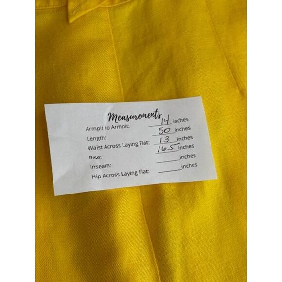 Derek Lam Yellow Strapless Sleeveless Smocked Back Jumpsuit with Front Bow – 8 - Picture 7 of 9